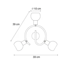 Smarter Deckenstrahler schwarz mit Rauchglas 3-flammig inkl. WiFi P45 - Vidro