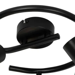 Smarter Deckenstrahler schwarz mit Rauchglas 3-flammig inkl. WiFi P45 - Vidro