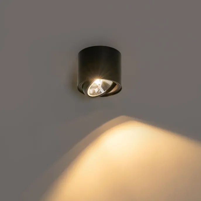 Smarter Deckenstrahler schwarz verstellbar inkl. Wifi GU10 111mm - Rondoo Up