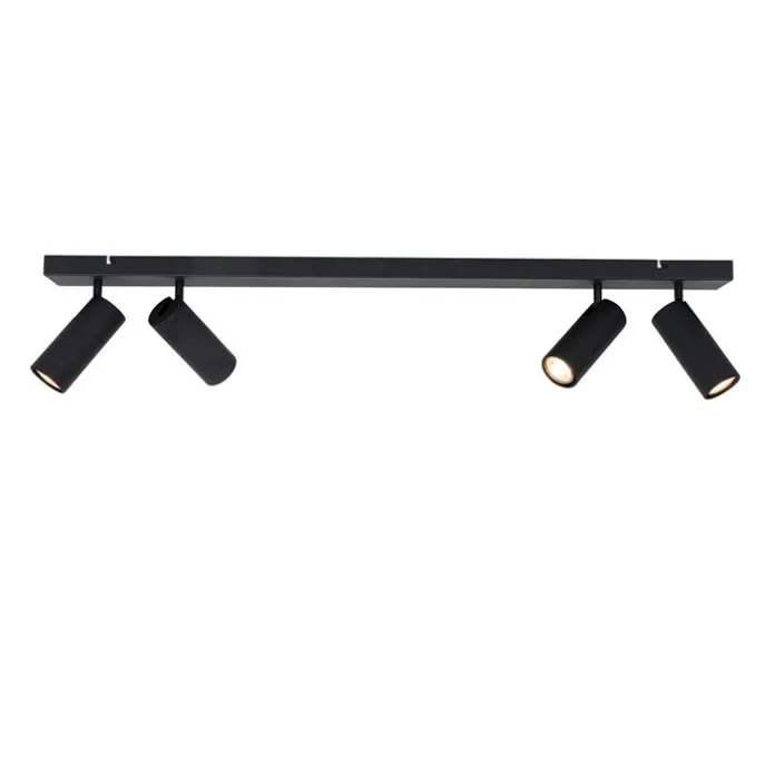 Smarter Deckenstrahler schwarz 4-flammig verstellbar inkl. 4 Wifi GU10 50mm - Renna