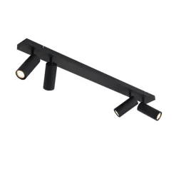 Smarter Deckenstrahler schwarz 4-flammig verstellbar inkl. 4 Wifi GU10 50mm - Renna