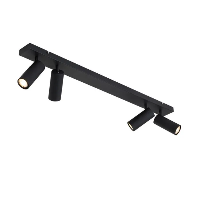 Smarter Deckenstrahler schwarz 4-flammig verstellbar inkl. 4 Wifi GU10 50mm - Renna