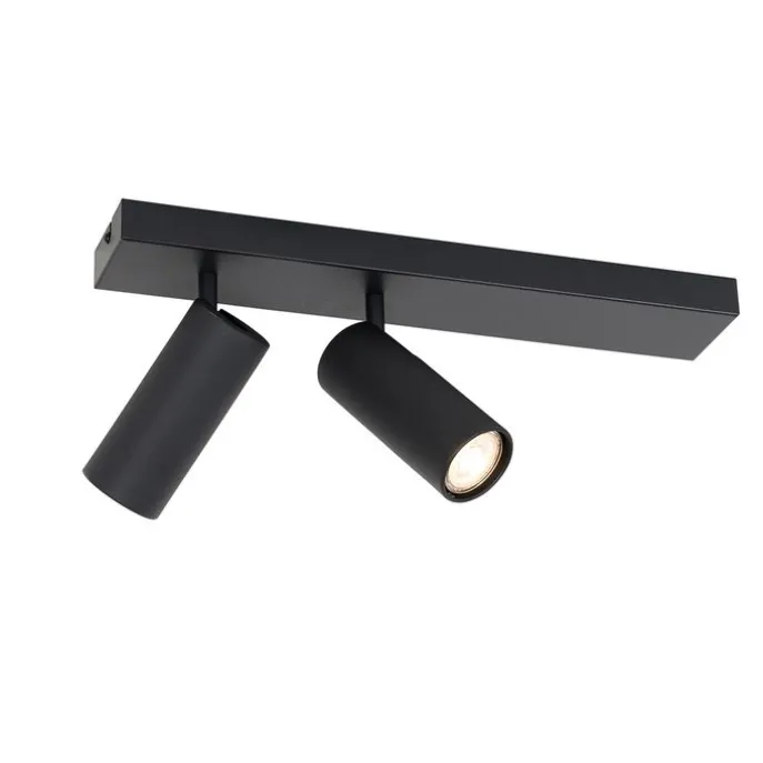 Smarter Deckenstrahler schwarz 2-flammig verstellbar inkl. 2 Wifi GU10 50mm - Renna