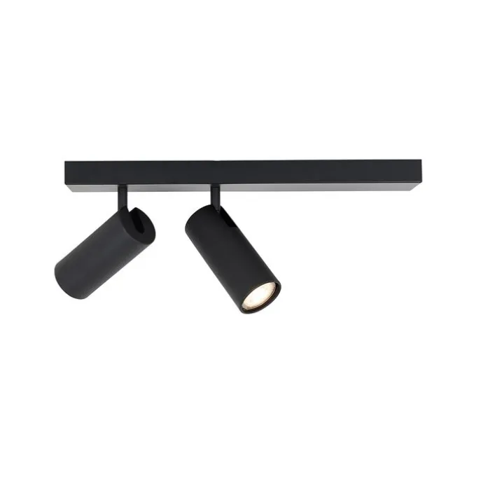 Smarter Deckenstrahler schwarz 2-flammig verstellbar inkl. 2 Wifi GU10 50mm - Renna