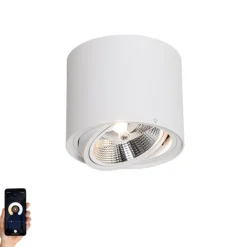 Smarter Deckenstrahler weiß dreh- und schwenkbar inkl. Wifi GU10 111mm - Rondoo Up