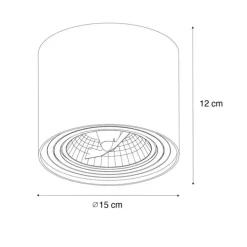 Smarter Deckenstrahler weiß dreh- und schwenkbar inkl. Wifi GU10 111mm - Rondoo Up