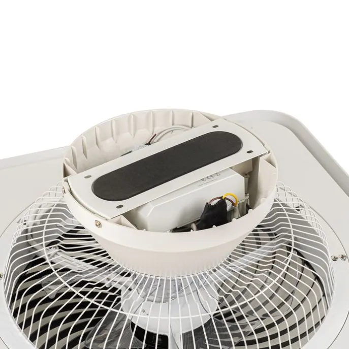 Smarter Deckenventilator eckig schwarz inkl. LED dimmbar - Climo