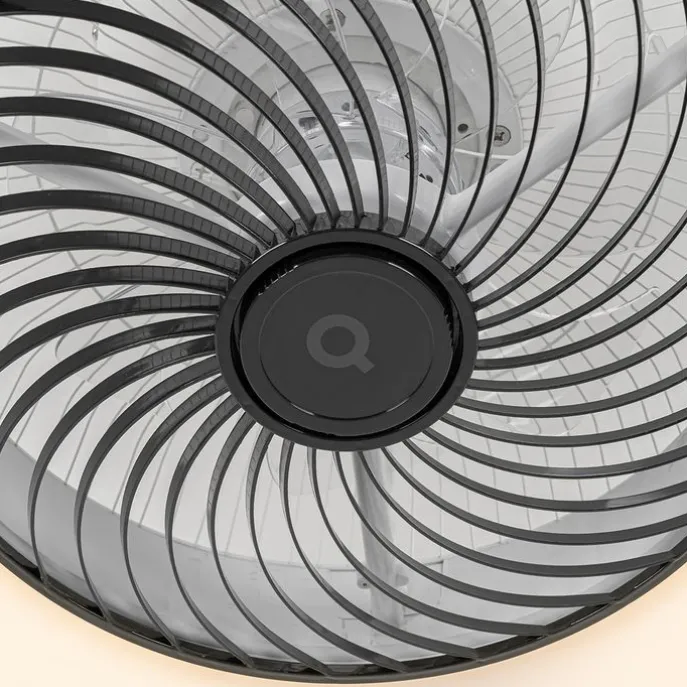 Smarter Deckenventilator eckig schwarz inkl. LED dimmbar - Climo