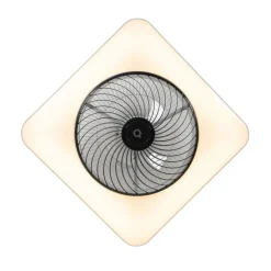 Smarter Deckenventilator eckig schwarz inkl. LED dimmbar - Climo
