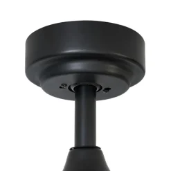 Smarter Deckenventilator schwarz mit Holzprint 132cm inkl. LED Dimmbar mit Fernbedienung - Joly