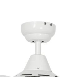 Smarter Deckenventilator weiß mit Holzprint 132cm inkl. LED Dimmbar mit Fernbedienung - Cool