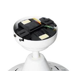 Smarter Deckenventilator weiß mit Holzprint 132cm inkl. LED Dimmbar mit Fernbedienung - Cool