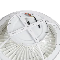 Smarter Deckenventilator Weiß 59,5cm inkl. LED Dimmbar mit Fernbedienung - Deniz
