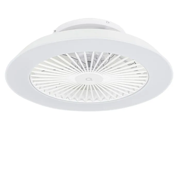 Smarter Deckenventilator Weiß 59,5cm inkl. LED Dimmbar mit Fernbedienung - Deniz