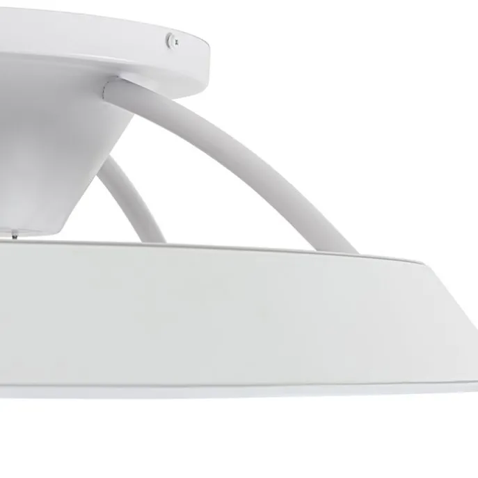Smarter Deckenventilator Weiß 59,5cm inkl. LED Dimmbar mit Fernbedienung - Deniz