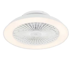 Smarter Deckenventilator Weiß 59,5cm inkl. LED Dimmbar mit Fernbedienung - Deniz