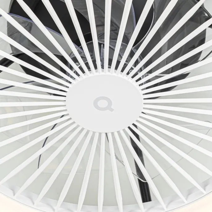 Smarter Deckenventilator schwarz 54cm inkl. LED Dimmbar mit Fernbedienung - Dave