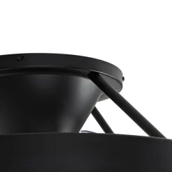 Smarter Deckenventilator schwarz 54cm inkl. LED Dimmbar mit Fernbedienung - Dave