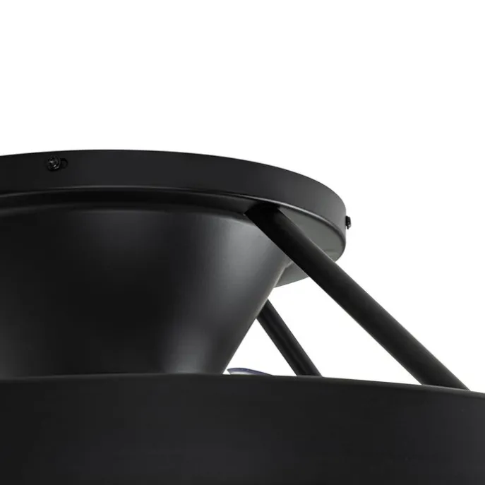 Smarter Deckenventilator schwarz 54cm inkl. LED Dimmbar mit Fernbedienung - Dave