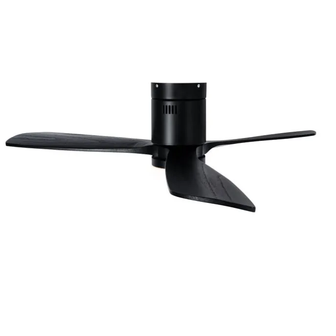 Smarter Deckenventilator schwarz 132cm inkl. LED Dimmbar mit Fernbedienung - Sofia