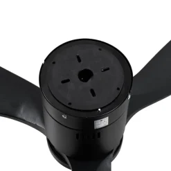 Smarter Deckenventilator schwarz 132cm inkl. LED Dimmbar mit Fernbedienung - Sofia