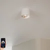 Smarter, dreh- und neigbarer Aufbaustrahler weiß inkl. Wifi GU10 111mm - Impact