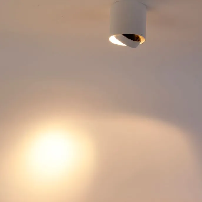 Smarter, dreh- und neigbarer Aufbaustrahler weiß inkl. Wifi GU10 111mm - Impact