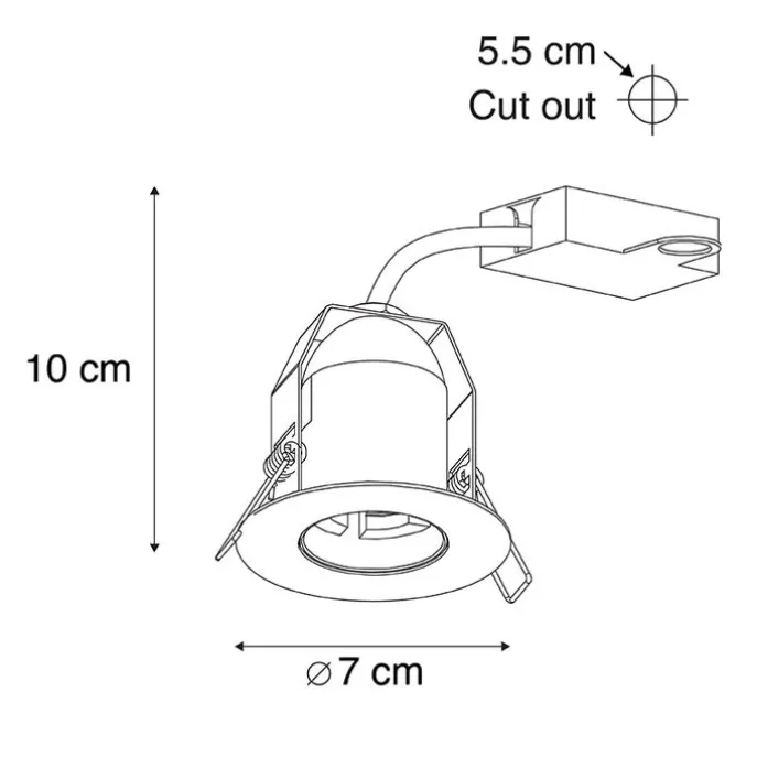 Smarter Einbauspot schwarz inkl. WiFi G95 Lichtquelle - Insight