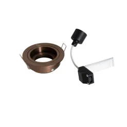 Smarter Einbaustrahler Dunkelbronze Rund Kipp- und Drehbar inkl. Wifi GU10 50mm - Chuck