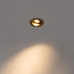 Smarter Einbaustrahler Dunkelbronze Rund Kipp- und Drehbar inkl. Wifi GU10 50mm - Chuck