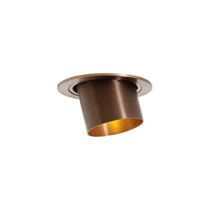 Smarter Einbaustrahler Dunkelbronze Rund Kippbar Inkl. Wifi GU10 50mm - Installa