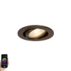 Smarter Einbaustrahler Dunkelbronze Kippbar Inkl. Wifi GU10 50mm - Cisco