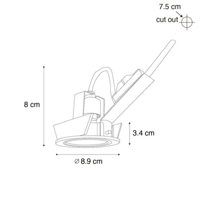 Smarter Einbaustrahler Dunkelbronze Kippbar Inkl. Wifi GU10 50mm - Cisco