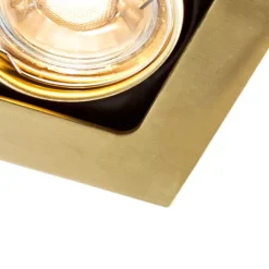 Smarter Einbaustrahler Messing eckig inkl. WiFi GU10 - Artemis