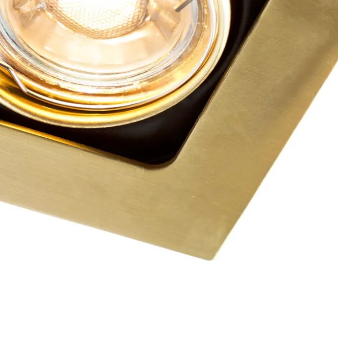 Smarter Einbaustrahler Messing eckig inkl. WiFi GU10 - Artemis