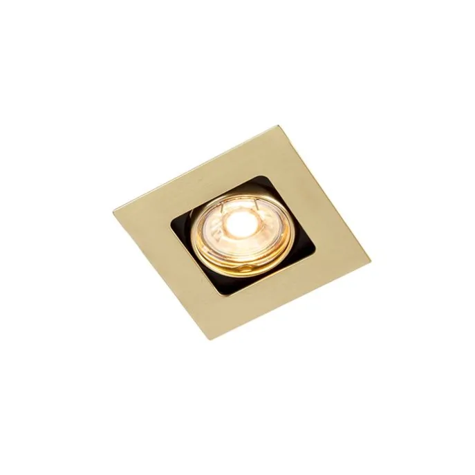 Smarter Einbaustrahler Messing eckig inkl. WiFi GU10 - Artemis