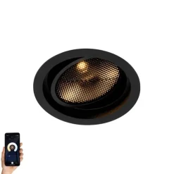 Smarter Einbaustrahler schwarz verstellbar inkl. Wifi GU10 111mm - Coop 111 Honey
