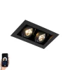 Smarter Einbaustrahler schwarz 2-flammig verstellbar inkl. 2 Wifi GU10 70mm - Oneon 70