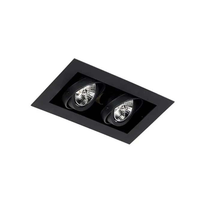 Smarter Einbaustrahler schwarz 2-flammig verstellbar inkl. 2 Wifi GU10 70mm - Oneon 70