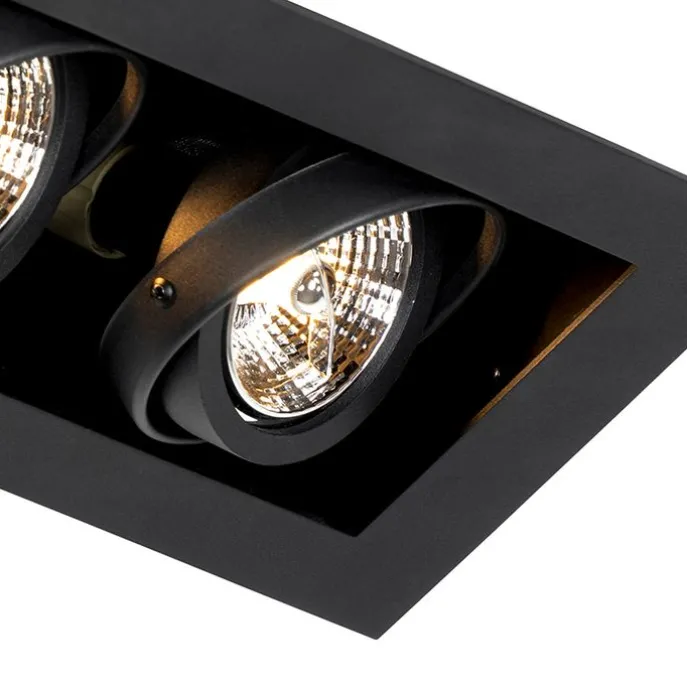 Smarter Einbaustrahler schwarz 2-flammig verstellbar inkl. 2 Wifi GU10 70mm - Oneon 70