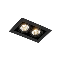 Smarter Einbaustrahler schwarz 2-flammig verstellbar inkl. 2 Wifi GU10 70mm - Oneon 70