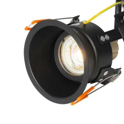 Smarter Einbaustrahler schwarz verstellbar inkl. WLAN GU10 - Legierung