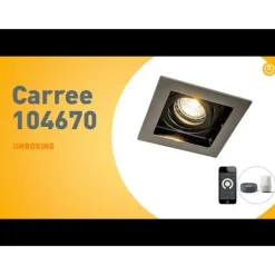 Smarter Einbaustrahler Stahl inkl. Wifi GU10 Lichtquelle - Carree