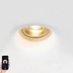 Smarter Einbaustrahler weiß 12 cm rund inkl. Wifi GU10 50mm - Gypsy