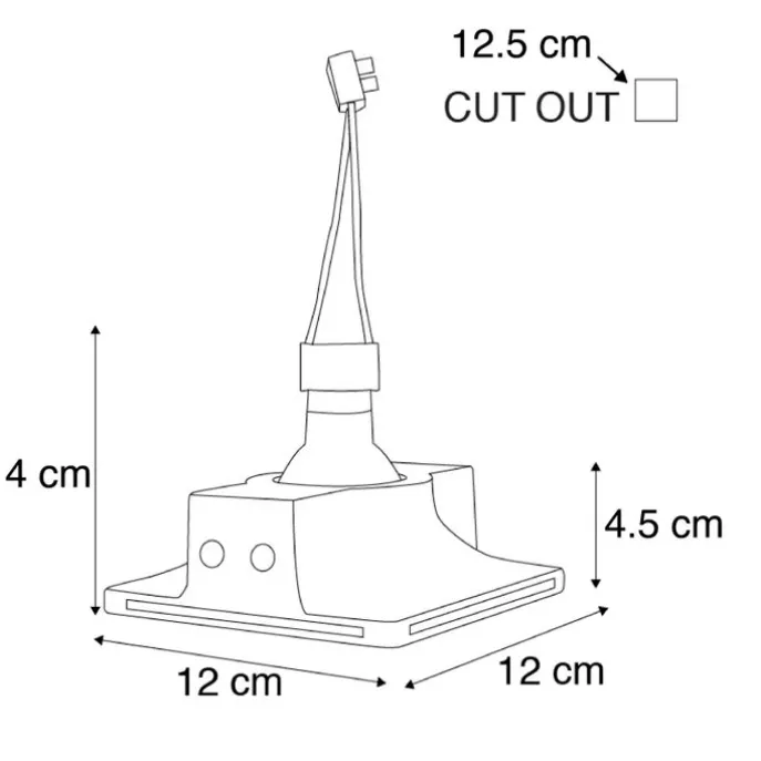 Smarter Einbaustrahler weiß 12 cm rund inkl. Wifi GU10 50mm - Gypsy