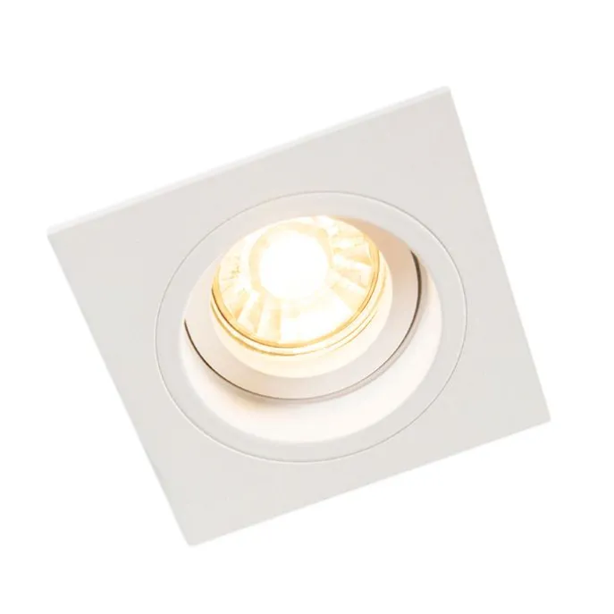 Smarter Einbaustrahler weiss quadratisch inkl. WiFi GU10 - Chuck
