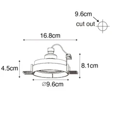 Smarter Einbaustrahler Weiß Rund Trimless inkl. Wifi GU10 50mm - Oneon