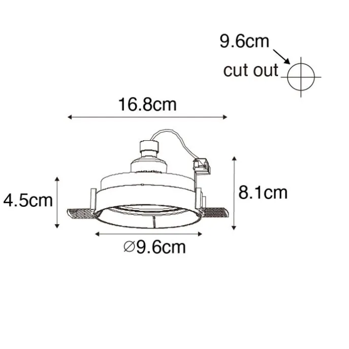 Smarter Einbaustrahler Weiß Rund Trimless inkl. Wifi GU10 50mm - Oneon