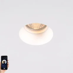 Smarter Einbaustrahler weiß 13cm rund inkl. Wifi GU10 50mm - Gypsy