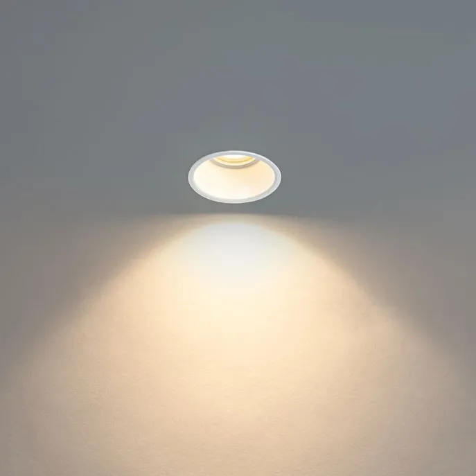 Smarter Einbaustrahler Weiß IP44 inkl. Wifi GU10 50mm - Dept